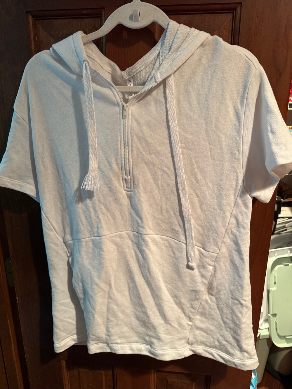 Fabletics White Zip Hoodie Top